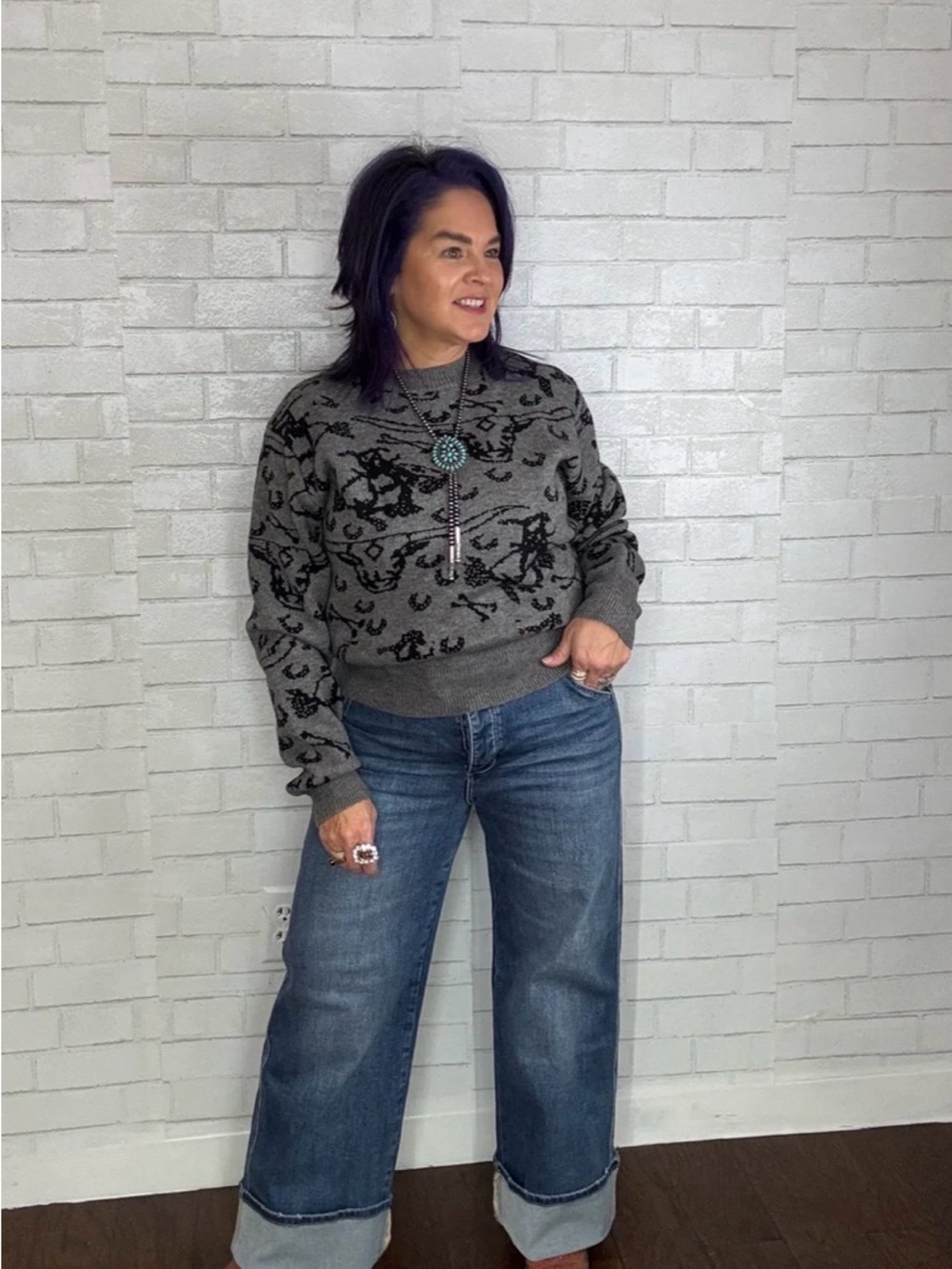 NWOT Rodeo Quincy Ladies Western Sweater
